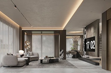 现代极简-星湖畔480㎡- 别墅装修案例